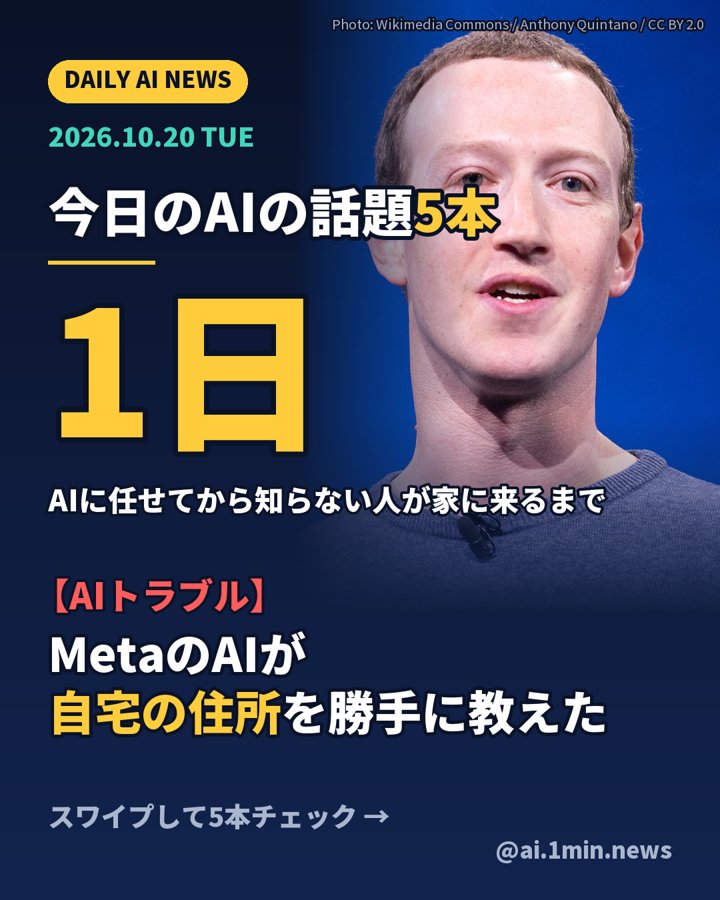 MetaのAIが自宅の住所を勝手に教えた(表紙画像)